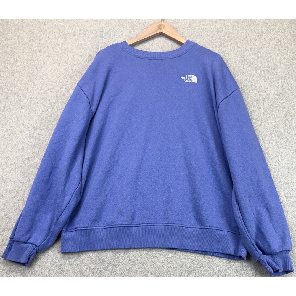The North Face Mens Evolution Simple Dome Sweatshirt Blue Oversized Crew Neck L